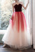 Elegant Strapless Multi-Colored Long Prom Dress chp0030