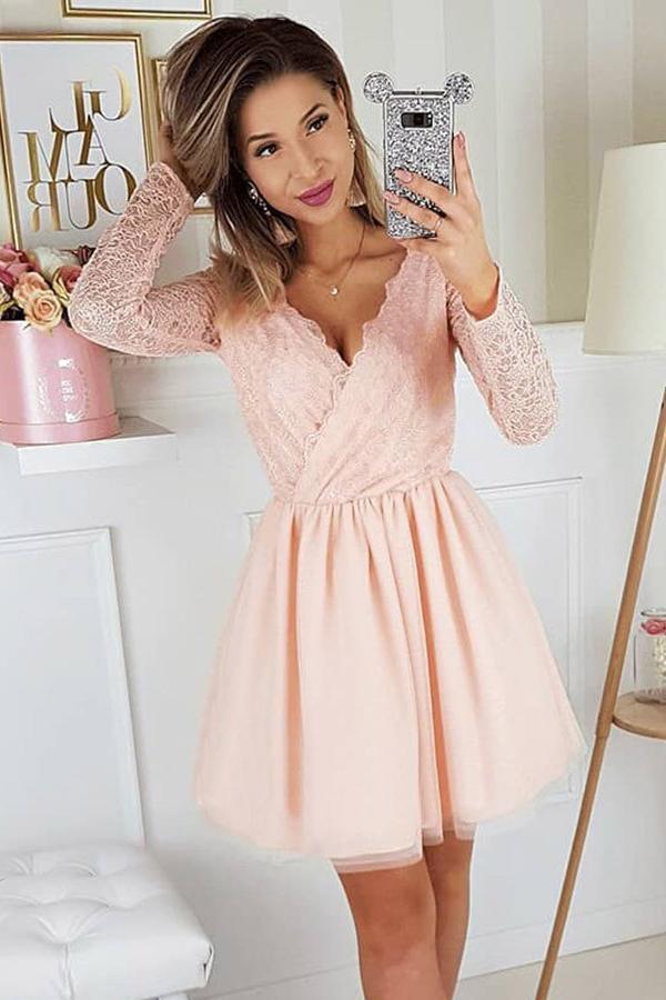 sachin and babi light blue dress Short Pink Homecoming Dresses Online