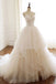 Beautiful Ivory Tulle Layers with Lace Spaghetti Straps Long Wedding Dresses, Ivory Sweetheart Party Gown CHW0010