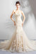 Mermaid Sweetheart Sleeveless Lace Applique Bridal Gowns With Sweep Train,Wedding Dresses CHW0024