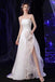 A Line Strapless Sleeveless Satin Bridal Gowns With Sweep Train,Wedding Dresses CHW0023