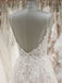 A Line Spaghetti Straps V Neck Beach Wedding Dresses Appliqued Tulle Bridal Dresses UQ2021