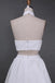 A Line Two Piece Floor Length Split Prom Dress, Sexy Strapless Long Formal Dresses UQ2459