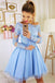Off the Shoulder Lace Appliqued Tulle Homecoming Dress UQ1866