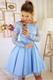 Off the Shoulder Lace Appliqued Tulle Homecoming Dress UQ1866