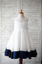 A Line Sleeveless Floor Length Lace Flower Girl Dresses, Cute Kid Dresses UF084