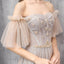 Elegant Off Shoulder Floor Length Tulle Prom Dress, Bridesmaid Dresses UQ2312