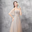 Elegant Off Shoulder Floor Length Tulle Prom Dress, Bridesmaid Dresses UQ2312