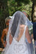 Simple V Neck Sleeveless Mermaid Lace Bridal Dress, V Back Beach Wedding Dress UQ2536