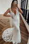 Backless Bohemian Mermaid Mermaid Beach Wedding Dress, Bridal Gown CHW0122