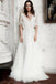 Boho Wedding Dresses Floor Length V Neck Long Rustic Wedding Gown, Bridal Dress UQ2055