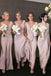 Simple Dusty Pink V-neck Long Bridesmaid Dresses, Maid of Honer Dress chb0013