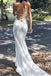 Simple Spaghetti Straps Mermaid Beach Wedding Dress, Cheap Bridal Gown CHW0138