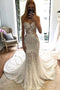 Stunning Lace Applique Sweetheart Strapless Mermaid Wedding Dress, Bridal Dress UQ1793