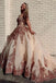 Ball Gown Sweetheart Prom Dress with Appliques, Gorgeous Puffy Party Dresses UQ2445
