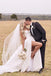 Aesthetic A Line Satin Wedding Dress With Slit, Simple Sweetheart Bridal Gown CHW0129