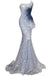 Glitter Mermaid Blue Sleeveless Cheap Long Prom Dresses Evening Party Dresses CHP0066