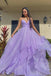 New Arrival Sparkly V-Neck Spaghetti Straps Purple Prom Dresses,Long Prom Dresses chp0081