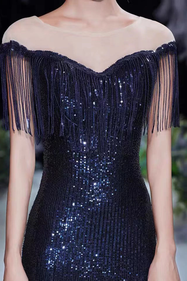 Glitter Shiny Sparkly Floor-Length Sheath Sequins Long Formal Prom Dress, Charming Evening Party Dress CHP0054