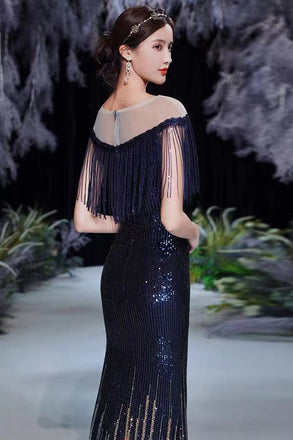 Glitter Shiny Sparkly Floor-Length Sheath Sequins Long Formal Prom Dress, Charming Evening Party Dress CHP0054