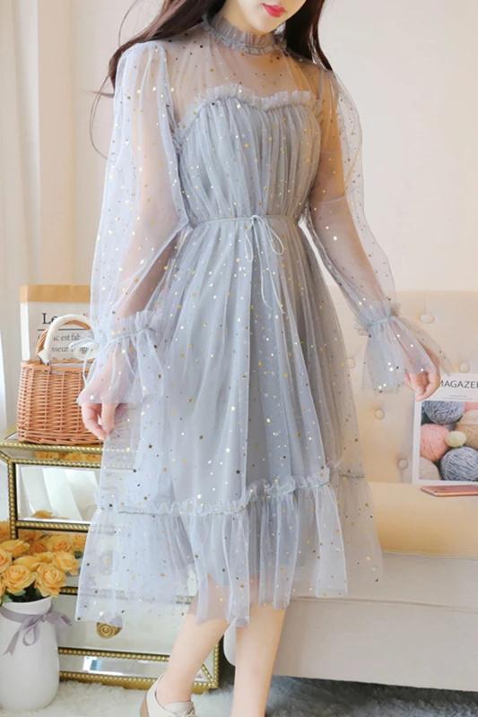 Sparkly Star Long Sleeves Tulle Homecoming Dresses, Charming Short Pro cherishgirls Sparkly Star Long Sleeves Tulle Homecoming Dresses, Charming Short Pro cherishgirls