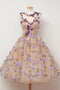 Charming Handmade Flowers Pretty Teenagers Short Homecoming Dresses UQ2150