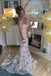 Mermaid Lace Formal Dress with Train, Sexy Sweetheart Lace Prom Dresses UQ1896