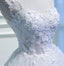 Puffy White Straps Tulle Homecoming Dresses with Lace Appliques, A Line Short Dress UQ1978