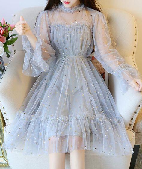 Sparkly Star Long Sleeves Tulle Homecoming Dresses, Charming Short Prom Dress UQ2003