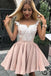 A-Line Ruches Short Homecoming Dresses With Lace Appliques, Hot Selling Prom Gown N2153