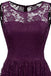 Purple Sleeveless Lace Bridesmaid Dresses, Floor Length Lace Prom Dresses UQ1856