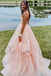 Glitter A Line Spaghetti Straps Asymmetrical Long Prom Dress, Shiny Evening Gown CHP0101