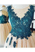See Through Short Homecoming Dresses Lace Top Tulle Sleeveless Homecoming Dress UQ1869
