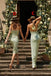 Mismatched Elastic Silk Satin Bridesmaid Dress, Sage Green New Mixed Style Prom Dress chb0014
