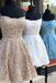 Sexy Sleeveless Lace Homecoming Dress, Short Lace Graduation Dresses UQ2098