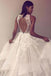 A Line Sleeveless Tulle Prom Dress with Lace Appliques, Cheap Beach Wedding Dress UQ2443