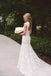 Simple Lace Appliques Mermaid Beach Wedding Dress, Bridal Gown CHW0121