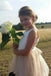 Blush Pink Scoop Sleeveless Tulle Flower Girl Dress with Flowers UQF0003