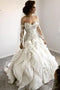 Gorgeous Sweetheart Wedding Dress with Detachable Sleeves, Unique Bridal Dress with Ruffles UQ2429