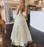 Floor Length Spaghetti Straps Backless Beach Wedding Dress With Appliques UQ2416