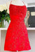 New Arrival Lace Appliqued Sheath Short Homecoming Dress, Sexy Mini Formal Dress UQ2127