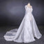 Gorgeous Long Sleeves Sweetheart Wedding Dress, Whit Bridal Dresses with Applique UQ2291