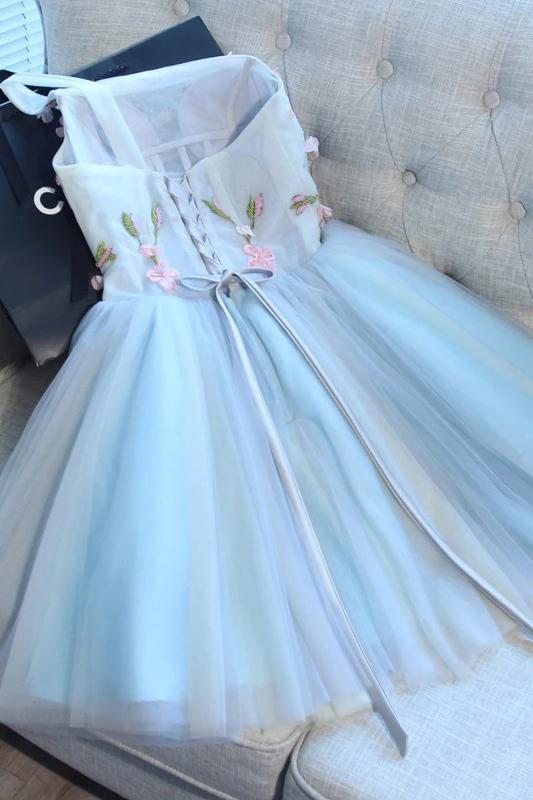 A Line One Shoulder Juniors Tulle Homecoming Dresses, Cute Graduation cherishgirls A Line One Shoulder Juniors Tulle Homecoming Dresses, Cute Graduation cherishgirls