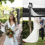 Boho V Neck Beach Wedding Dress with Long Sleeves, Unique Lace Wedding Dresses UQ1830