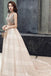 Unique V Neck Tulle Lace Long Prom Dress Tulle V Back Evening Dress with Train UQ2092