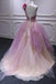 Puffy One Shoulder Sleeveless Tulle Prom Dress with Flowers, Ruffles Quinceanera Dress chp0023