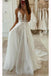 A-line Vintage Modest Wedding Dresses, Long Split Prom Dresses chw0009