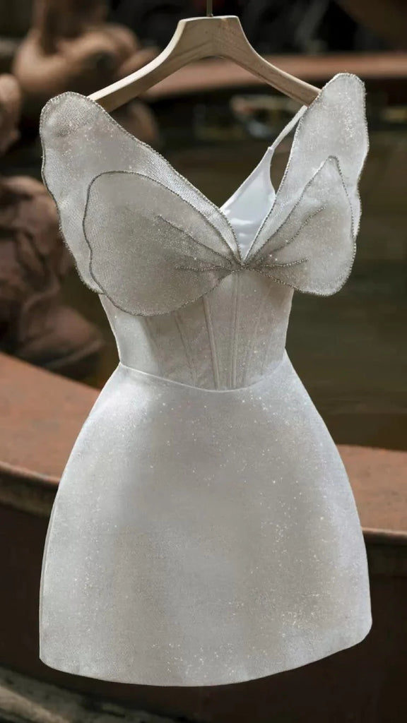 Princess Strapless Short Prom Dress, Homecoming Dresses chh0148