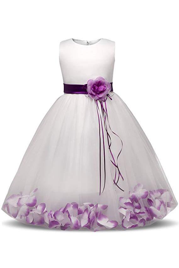 white dress with purple sash Strapless Mermaid All Lace White Wedding Dress with Purple Floral Sash