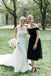 Chic Sleeveless Long Wedding Dress with Lace Appliques, Long Train Beach Wedding Dress N2550